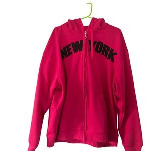 Zayan  Men’s red zippered hoodie size XL